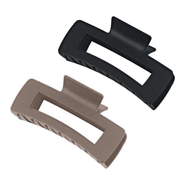 Black Hair Claw Clips Large Hair Clips for Women Girls, 4.2'' Matte