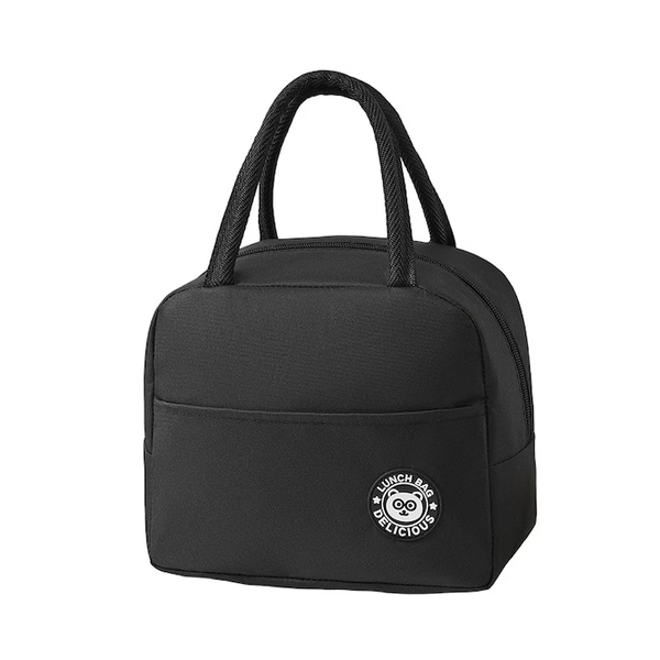 Black Insulated lunch bag - 22x14x19 cm