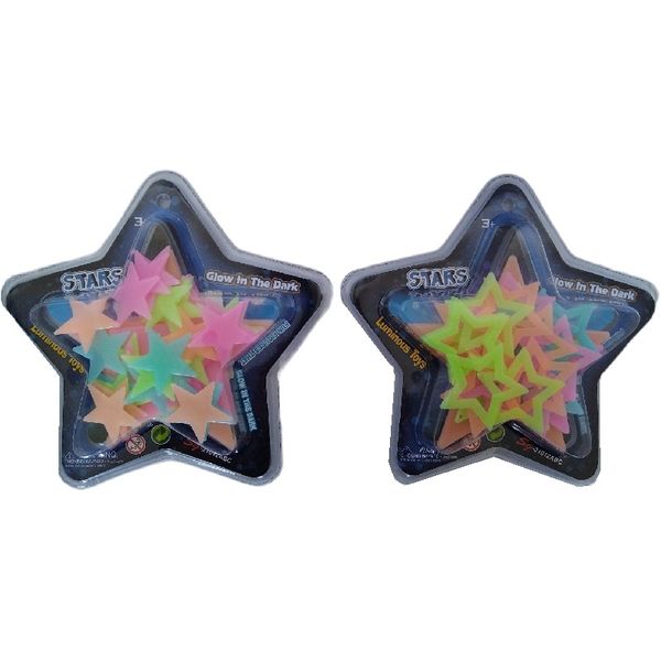 Glow In The Dark Stars - Over 50 Assorted Stars With Adhesive - 4 -8 cm