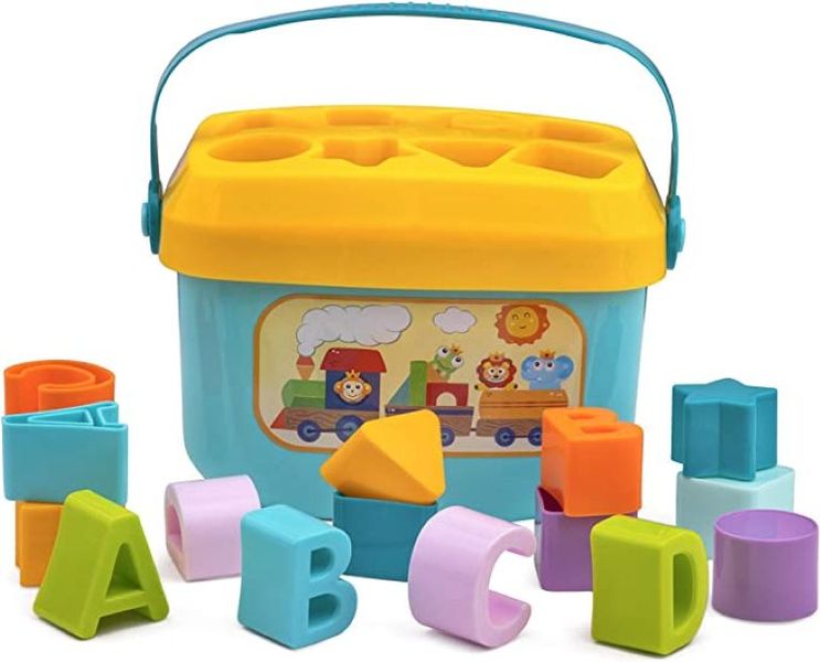 Babies-Up Montessori Baby's First Shapes &amp; ABCD Shape-Sorting Toy Set