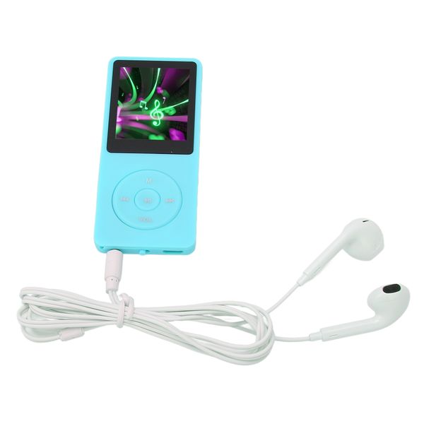 MP3 MP4 Player 1.8in Screen 8GB Memory 64GB Expandable 30 Hours Blue