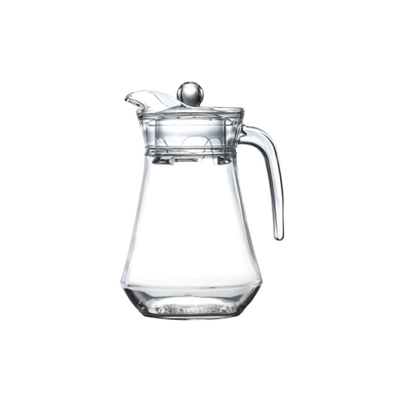 Elegant Arc Jug with Lid Glass Pitcher 1.3L - 2 Pack
