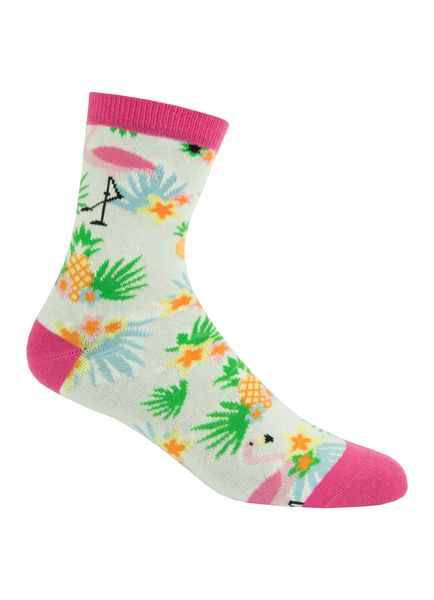 Tropical White Size 35-41 Socks