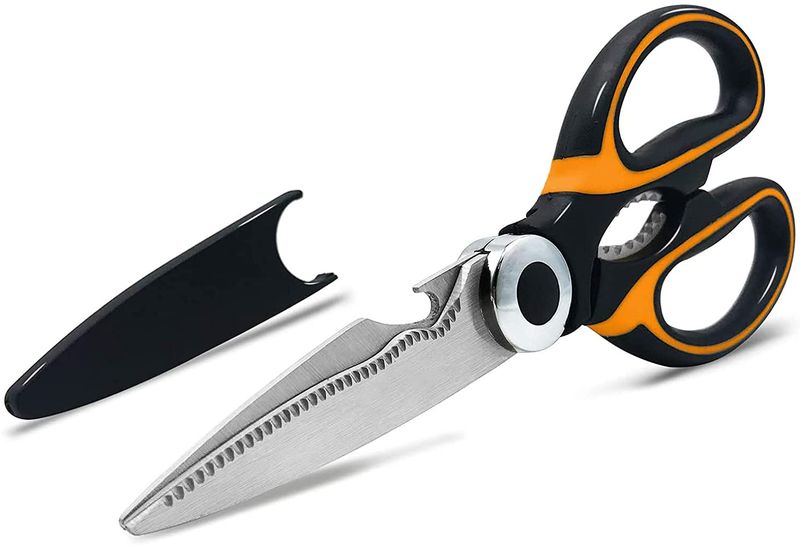 Hubbe Heavy Duty Kitchen Scissors - Black &amp; Orange
