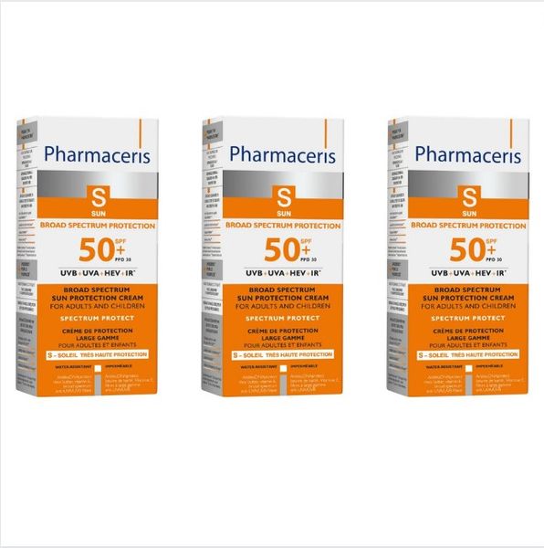 Pack of 3 Pharmaceris S - Broad Spectrum Sun Protection Cream SPF 50+(50ml)