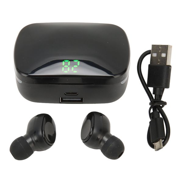 IPX7 Waterproof Heavy Bass Noise Cancelling Mini Bluetooth 5.3 Wireless Earbuds with Charging Case for Sports
