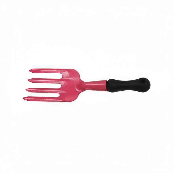 MTS Pink Garden Hand Fork with PVC Handle for Soil Aeration