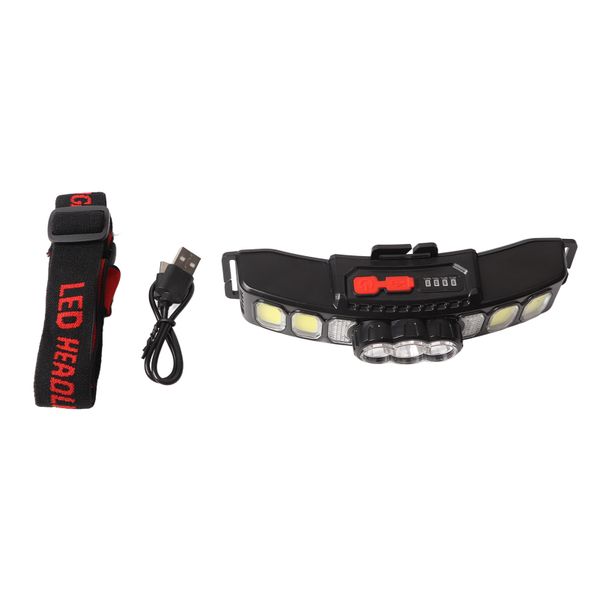 Wave Induction Headlight with Power Display 1200mAh Bright Usb