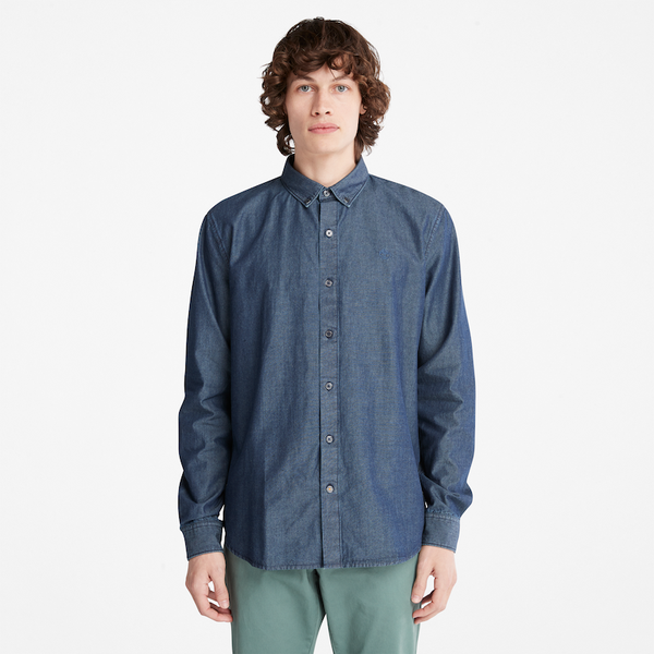 Timberland Men's Chambray Classic Shirt - Navy