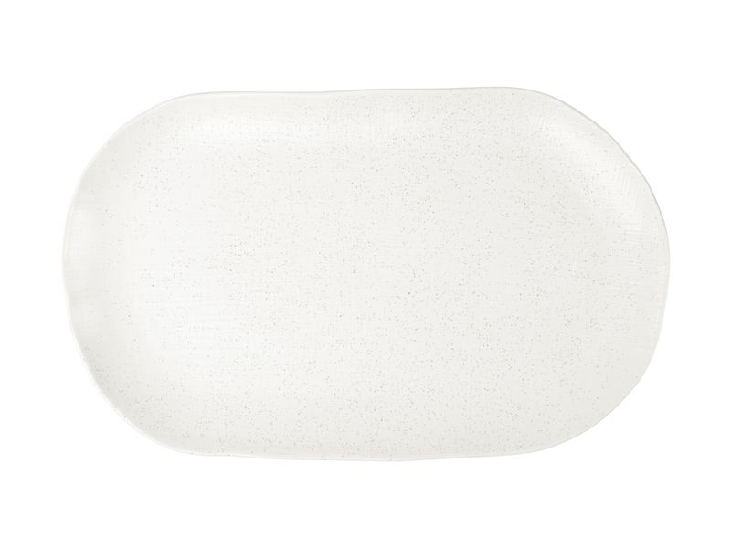 Maxwell and Williams Onni Oblong Platter 42x23.5cm -White Speckle
