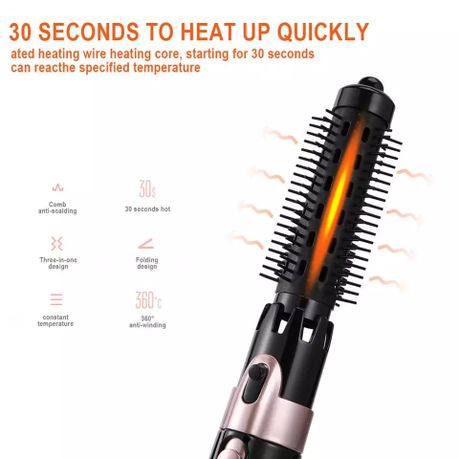 4 In 1 Hair Dryer Comb Rotating Hair Brush Curler & Straightener & Hairband  | Buy Online in South Africa 