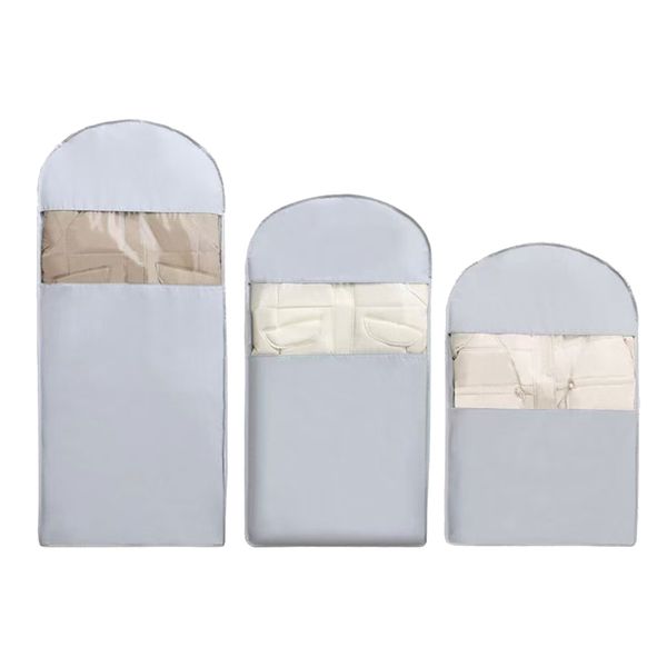 3 Size Hanging Clothes Storage Bags Dust Cover Compression Organizer