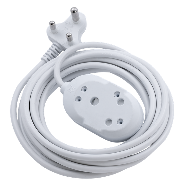 Ellies Back-to-Back Light Duty Extension Lead - 3M - White