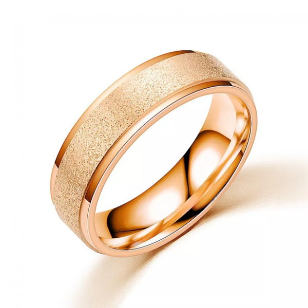 Rings Stainless Steel Frosted Pearl Sand