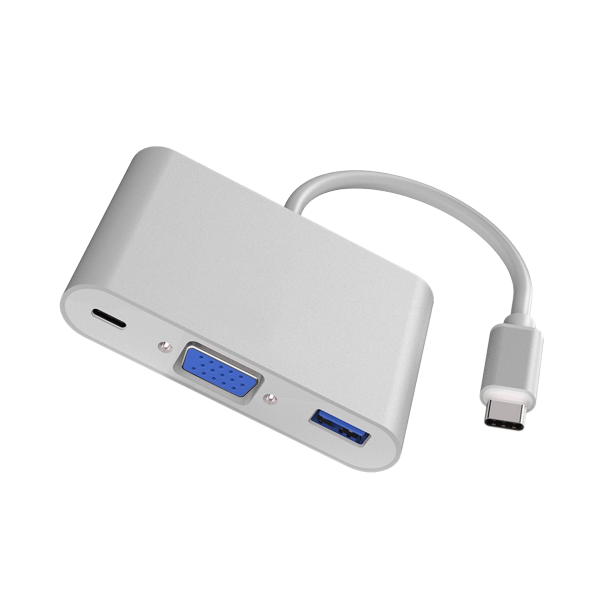 3-in-1 Type-C To VGA Adapter