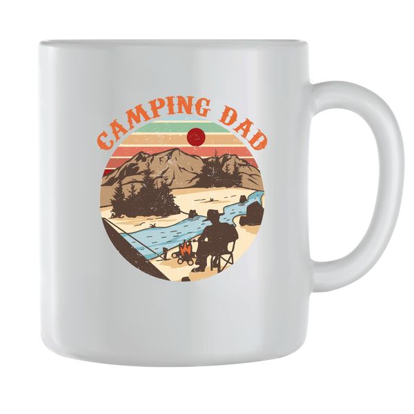 Camp Dad Coffee Mugs for Men Trendy Outdoor Camping Graphic Dad Cup Gift166