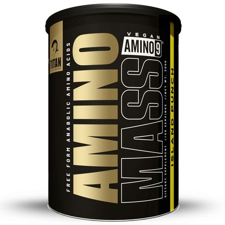 Amino Mass Fast Acting BCAA's + EAA's Island Punch, 50 Servings Net Wt.300g