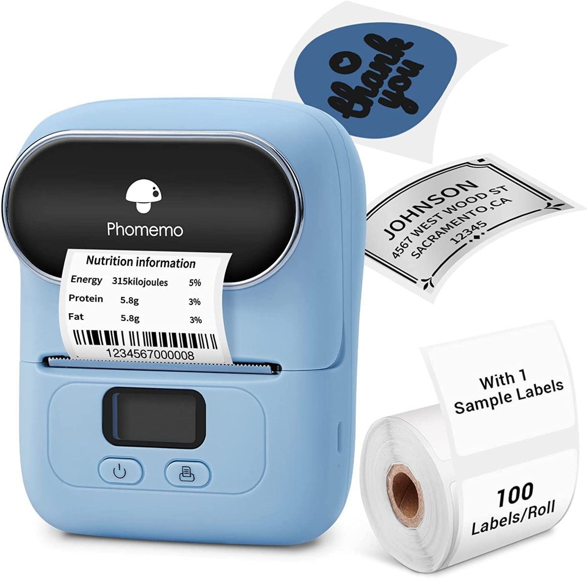 Phomemo M110 Label Maker Portable Mini Bluetooth Thermal Label Printer