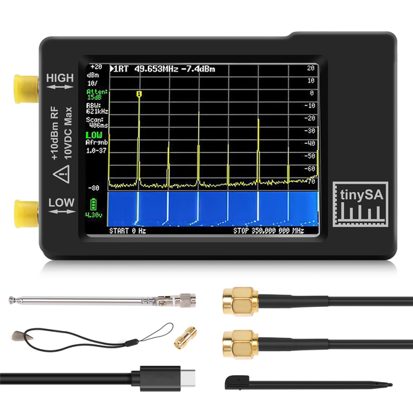 Upgraded Tinysa Spectrum Analyzer Mf/Hf/Vhf Uhf Compatible with Universal
