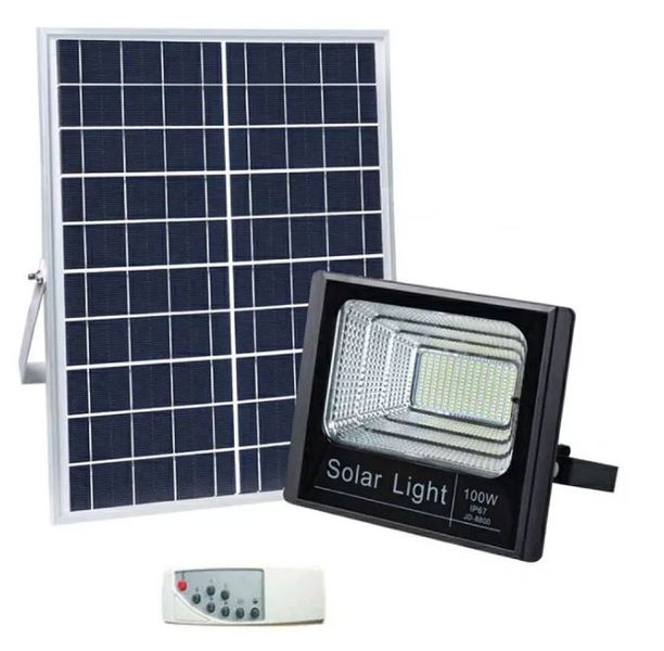 Solar wall flood light with remote control 100W