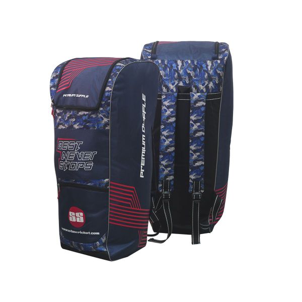 SS Cricket Kit Bag - Premium Duffle - Blue/Black