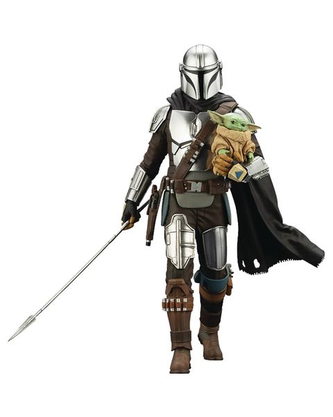 Mandalorian &amp; Grogu w/Beskar staff ArtFX PVC Statue