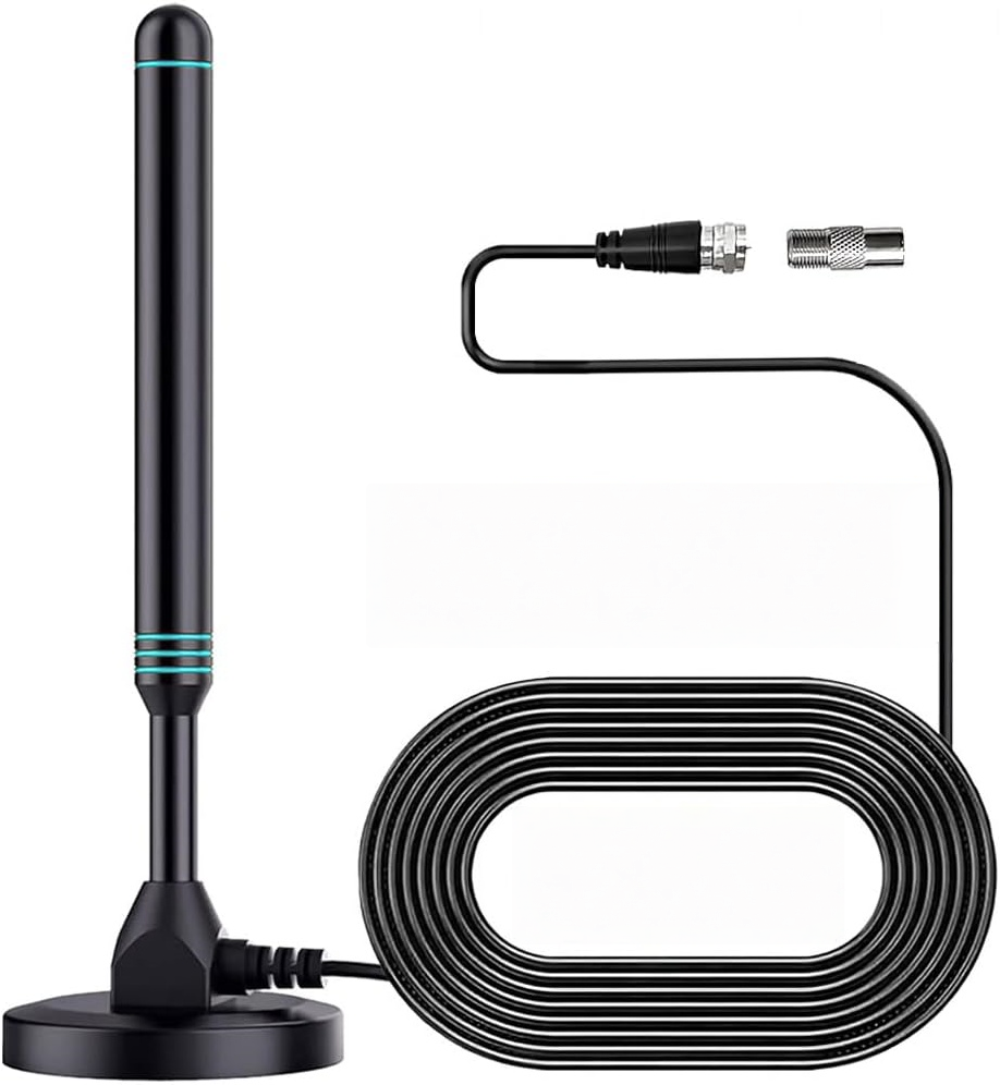 Portable HD TV Antennas with Strong Magnetic Base-Support 4K 720P
