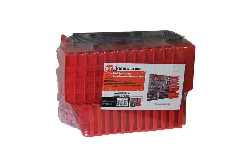 DIY-It Tool &amp; Store - Hook Bins &amp; Backboards - 48Piece