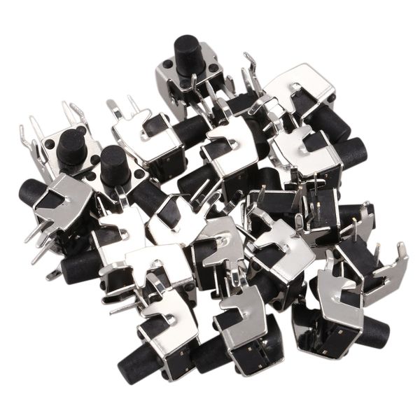 20 Pcs Momentary Right Angle Tactile Tact Push Button Switch 6x6x8mm