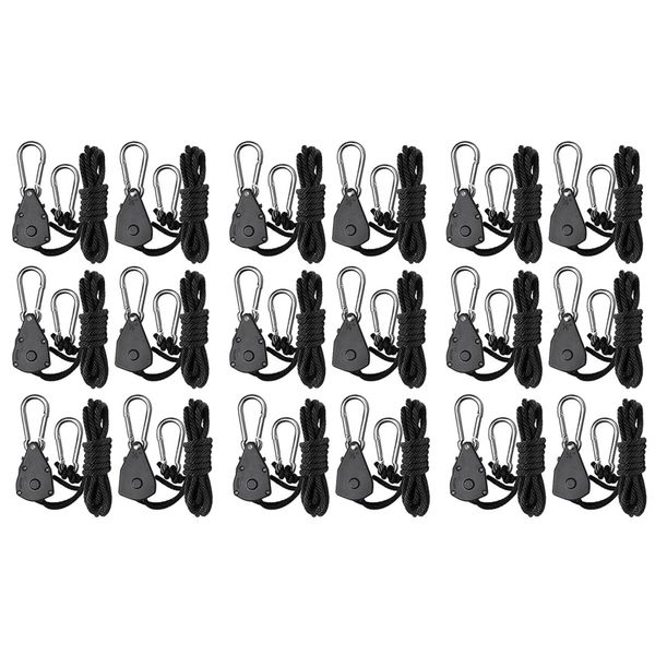 18Pcs 1/8 Inch Heavy-Duty Adjustable Growth Light Ratchet Rope Hanger