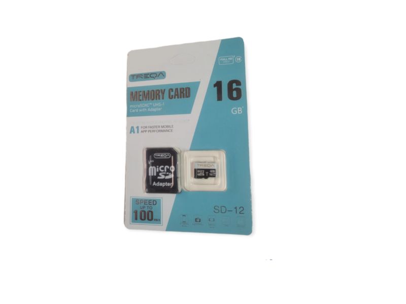 Treqa SD-12-16GB Micro SD Memory Card with SD Adapter