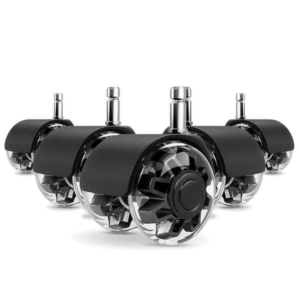 5 Piece Office Chair Wheels for Offices and Floors,2 inch Wheels