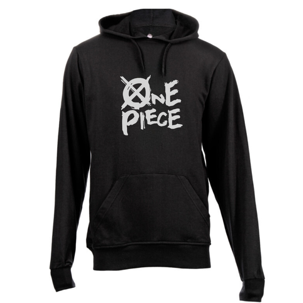Graphical CPT Black Cotton Fleece Round Hoodie - One Piece Cart White