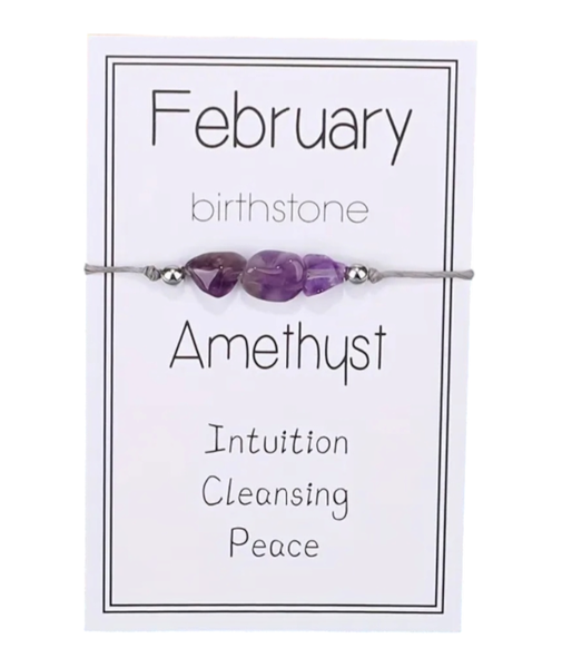 February Birthstone Amethyst Bracelet