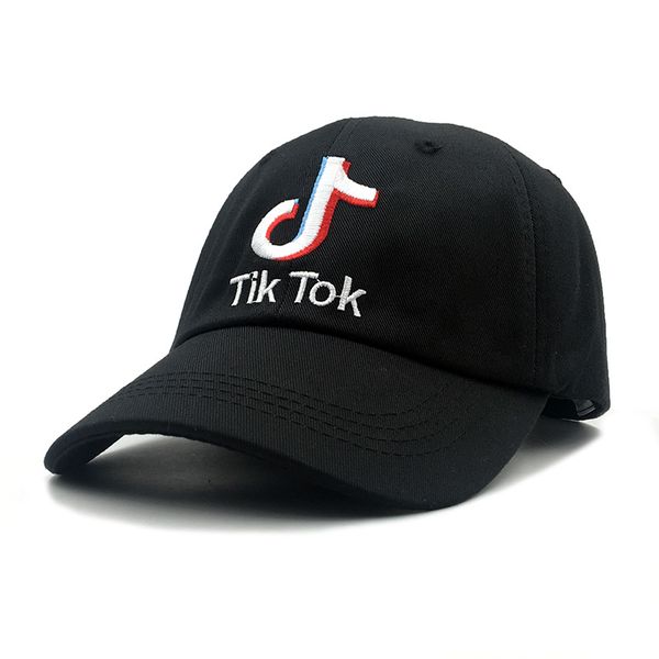 Tiktok Tik Tok cotton peaked cap, outdoor baseball cap, TikTok hat.