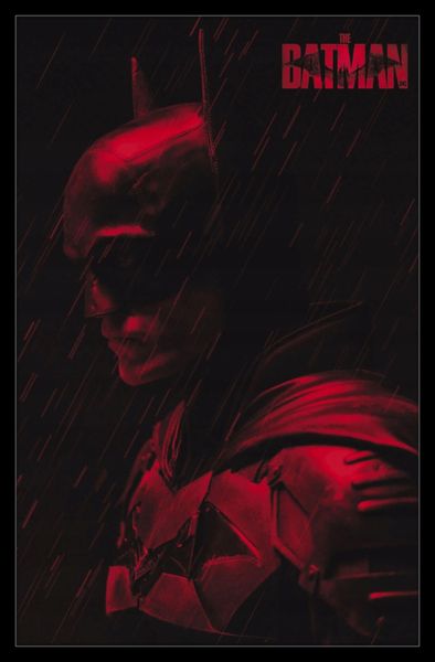 The Batman (Red) Poster With Black Frame image