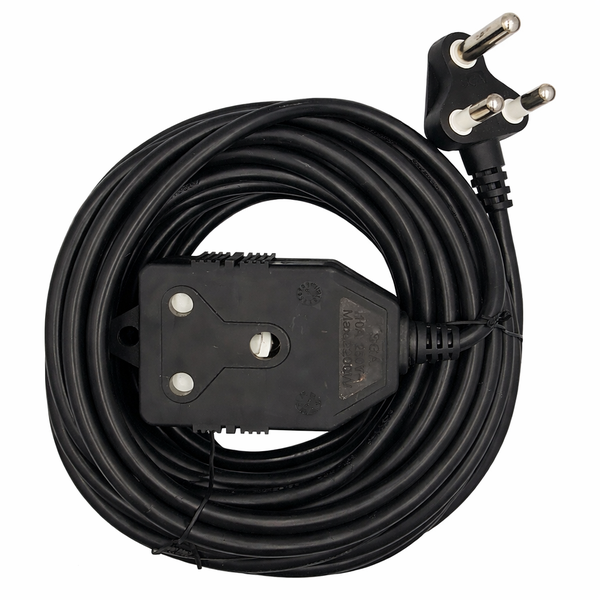 Electrosense 10A Double Coupler SA 3-Pin Extension Cord 10m