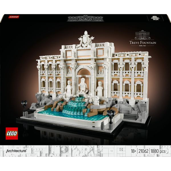 LEGO® Architecture Trevi Fountain Model, Italian Landmark Rome Memorabilia 21062