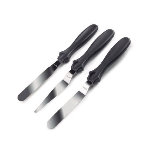 Ibili - Set Of 3 Mini Icing Spatulas - Black