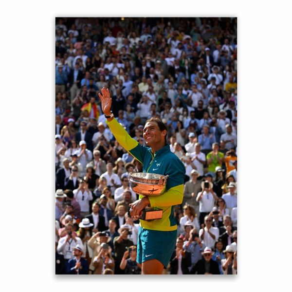 Nadal With Roland Garros Trophy Poster - A1