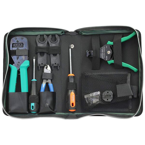 PRK PK-2061 Solar MC3 &amp; MC4 Crimping Tool Kit for Efficient Installations