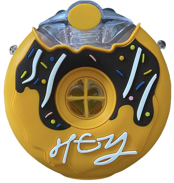 Donut Kids Water Bottle with Straw - Yellow
