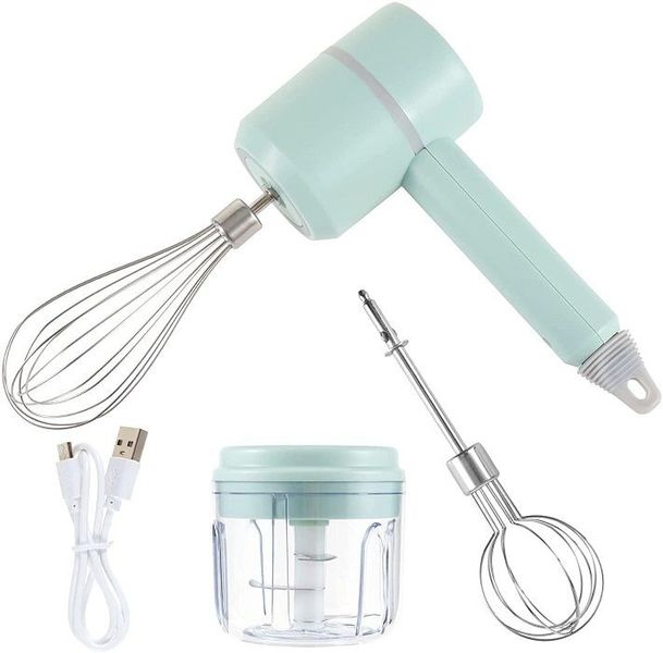 Super Wireless 2 in 1 Mixer Food Garlic Grinder Fruit Chopper Egg Beater-SD