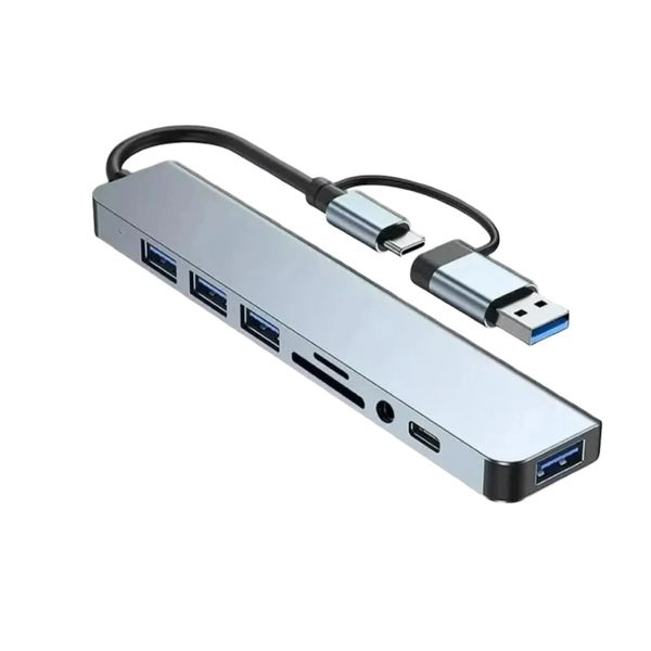 8-in-1 USB-C Hub Docking Station Type C Adapter Compatible with Macbook Pro