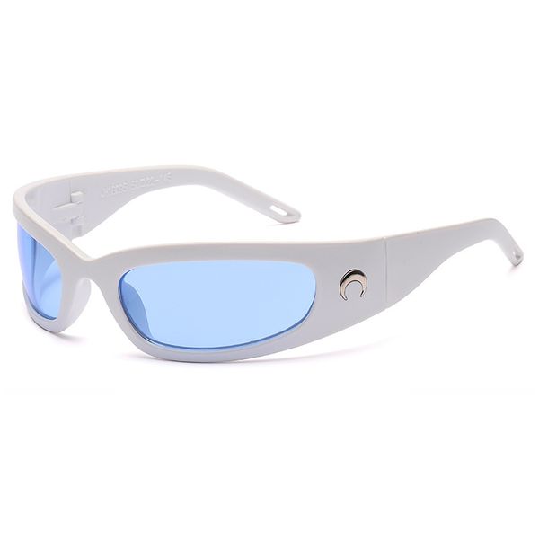 Fashion Crescent Sunglasses Colorful Reflective Personalized Sunglasses