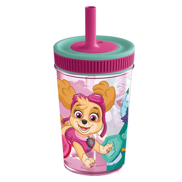 Paw Patrol Girl - Leakproof Silicone Straw Tumbler - 420ml