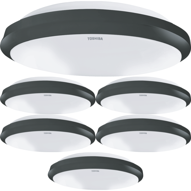 Toshiba LED Ceiling Light 40W 3 Color Changing Color - 6 Pack