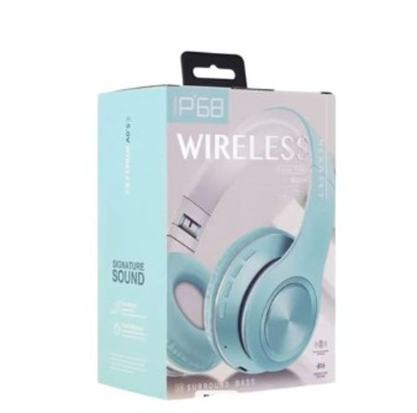 J P Fordable Wireless Bluetooth Headphones-Pink/Blue/Black/Yellow/Green