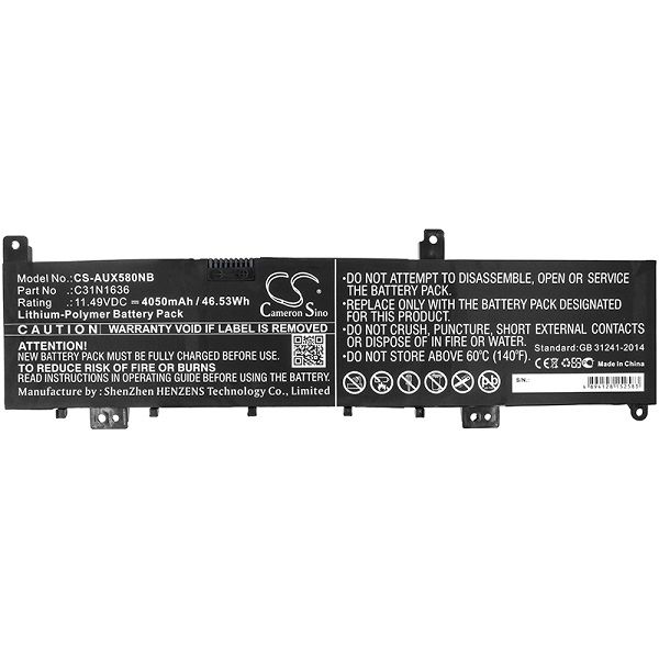 Replacement Battery ASUS N580GD; X580GD; VivoBook Pro 15