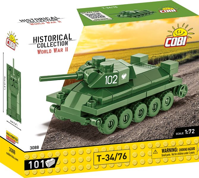 Cobi WWII T-34/76 Tank 1:72 Scale